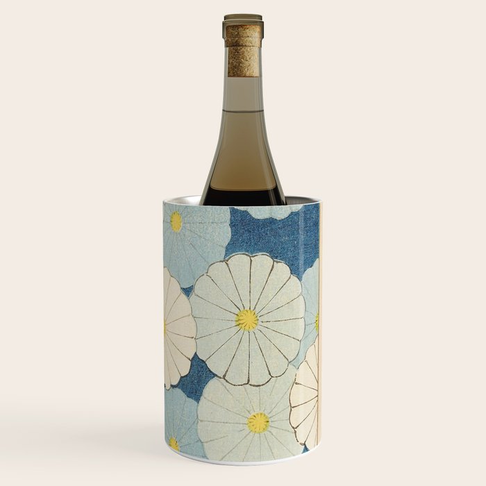 Vintage Japanese Floral Pattern Blue Chrysanthemum Wine Chiller Gallery Image 3