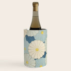 Vintage Japanese Floral Pattern Blue Chrysanthemum Wine Chiller Gallery Image 1