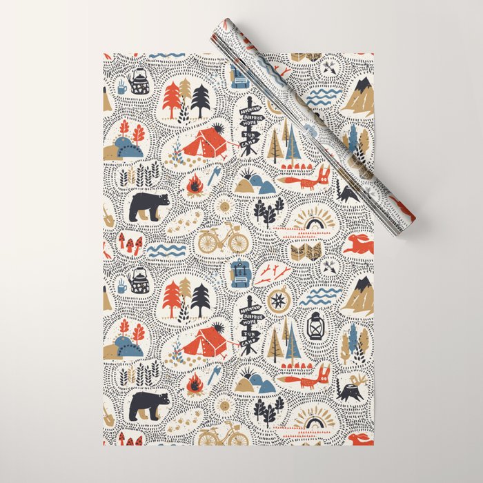 Hinking by day Wrapping Paper Gallery Image 1
