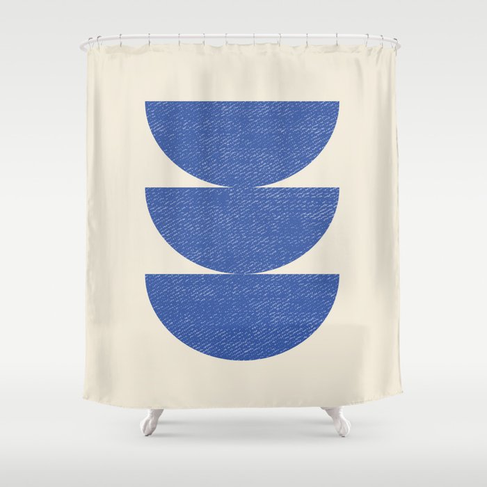 Half Circle 3 - Blue Shower Curtain Gallery Image 1