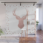 Reindeer - rose gold Wall Mural Gallery Image 1