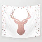 Reindeer - rose gold Wall Tapestry Gallery Image 4