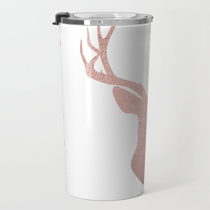 Reindeer - rose gold Travel Mug Gallery Image 3