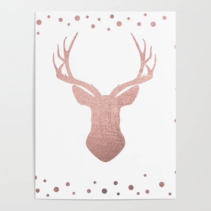 Reindeer - rose gold Poster Gallery Image 4