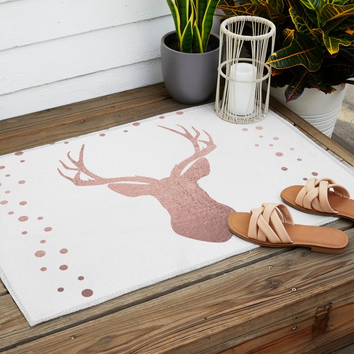 Reindeer - rose gold Outdoor Rug Gallery Image 2