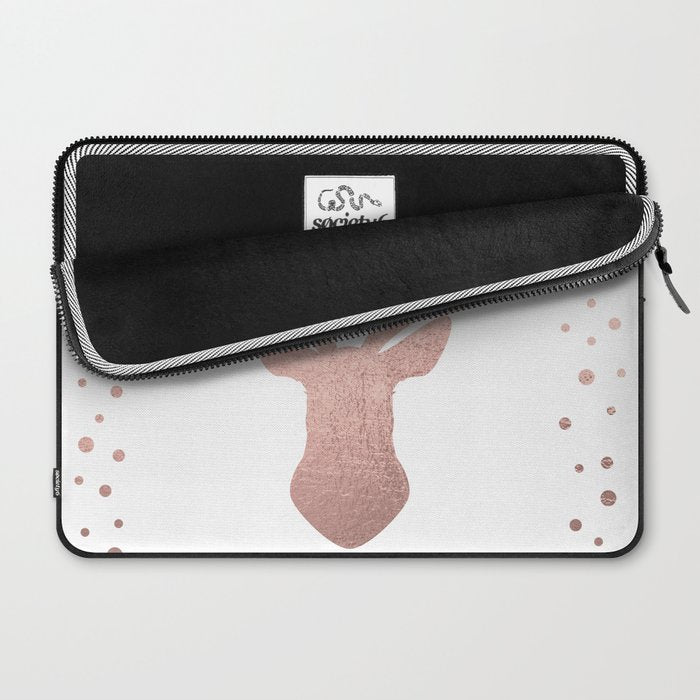 Reindeer - rose gold Laptop Sleeve Gallery Image 2