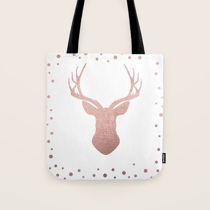 Reindeer - rose gold Tote Bag Gallery Image 1