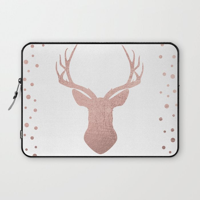 Reindeer - rose gold Laptop Sleeve Gallery Image 1