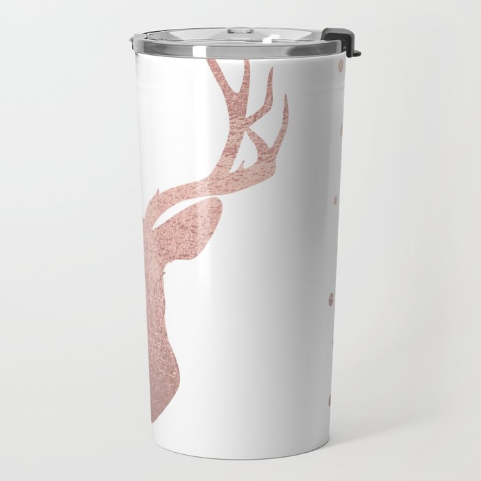 Reindeer - rose gold Travel Mug Gallery Image 2