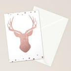Reindeer - rose gold Stationery Card Gallery Image 2