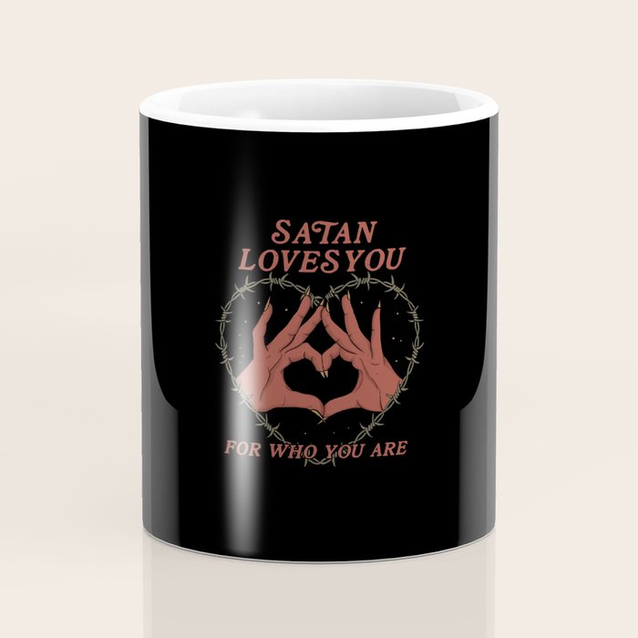 Satan Loves You Coffee Mug Gallery Image 4