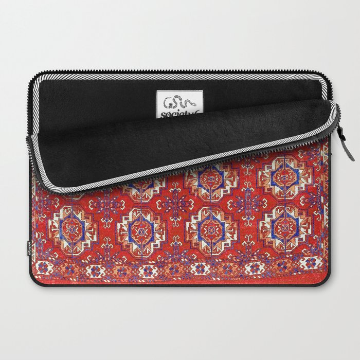 Tekke Torba Antique Turkmen Tribal Rug Print Laptop Sleeve Gallery Image 2