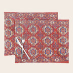 Tekke Torba Antique Turkmen Tribal Rug Print Placemat Gallery Image 1