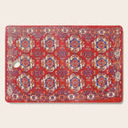 Tekke Torba Antique Turkmen Tribal Rug Print Cutting Board Gallery Image 1
