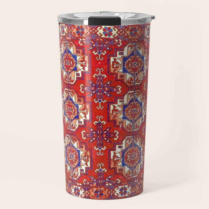 Tekke Torba Antique Turkmen Tribal Rug Print Travel Mug Gallery Image 1