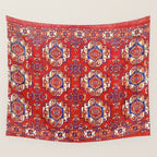 Tekke Torba Antique Turkmen Tribal Rug Print Wall Tapestry Gallery Image 4