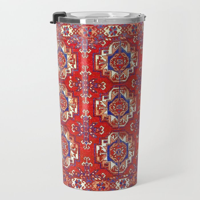 Tekke Torba Antique Turkmen Tribal Rug Print Travel Mug Gallery Image 3
