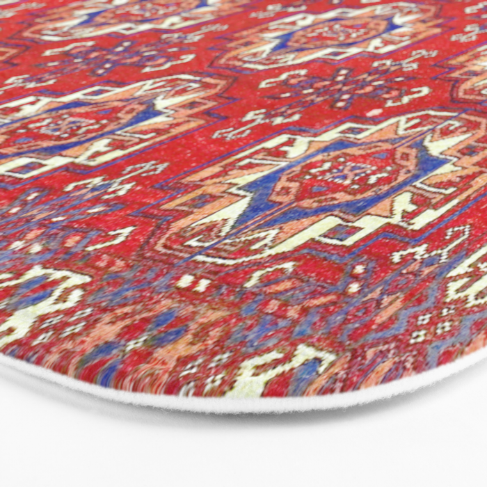 Tekke Torba Antique Turkmen Tribal Rug Print Bath Mat Gallery Image 3