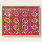 Tekke Torba Antique Turkmen Tribal Rug Print Serving Tray Gallery Image 1