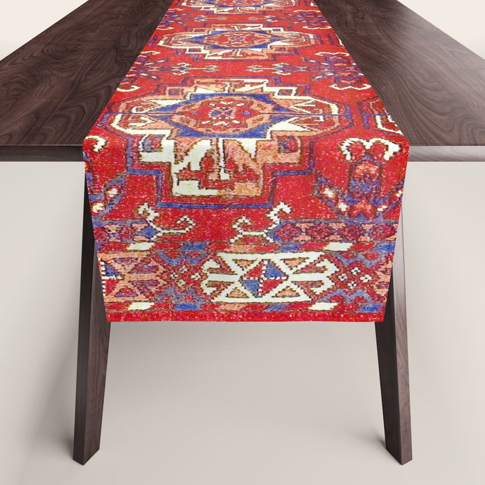 Tekke Torba Antique Turkmen Tribal Rug Print Table Runner Gallery Image 1