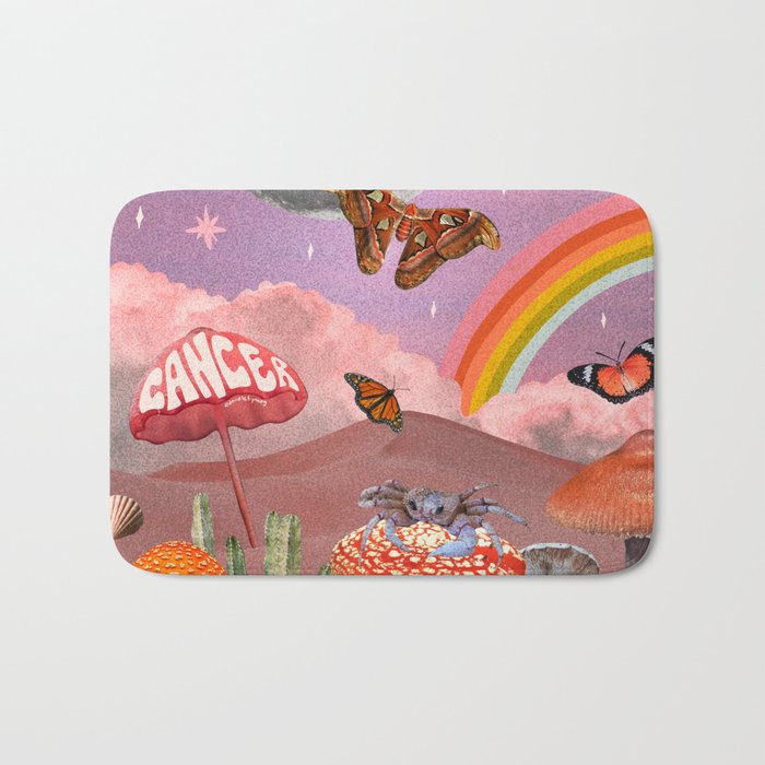Cancer Zodiac Collage Bath Mat Gallery Image 1
