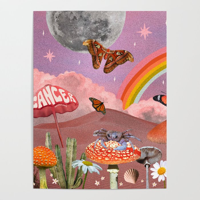 Cancer Zodiac Collage Poster Gallery Image 4