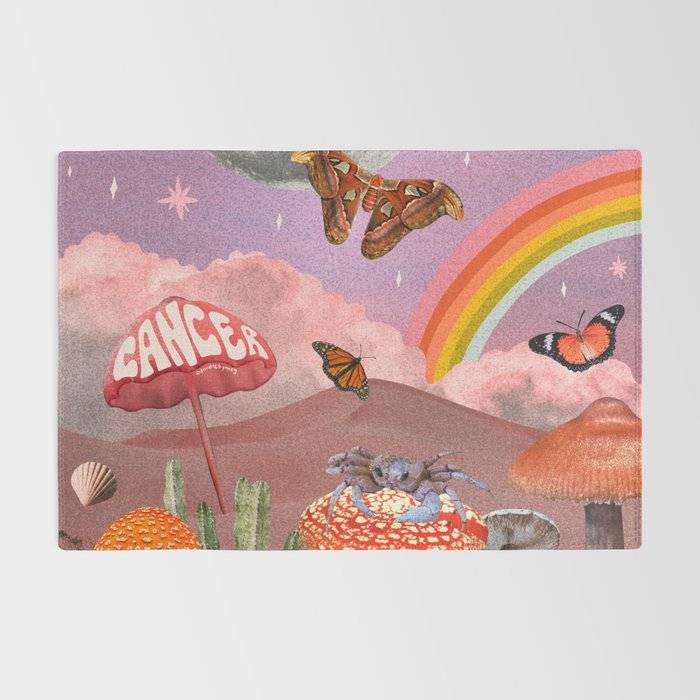 Cancer Zodiac Collage Rug Gallery Image 2