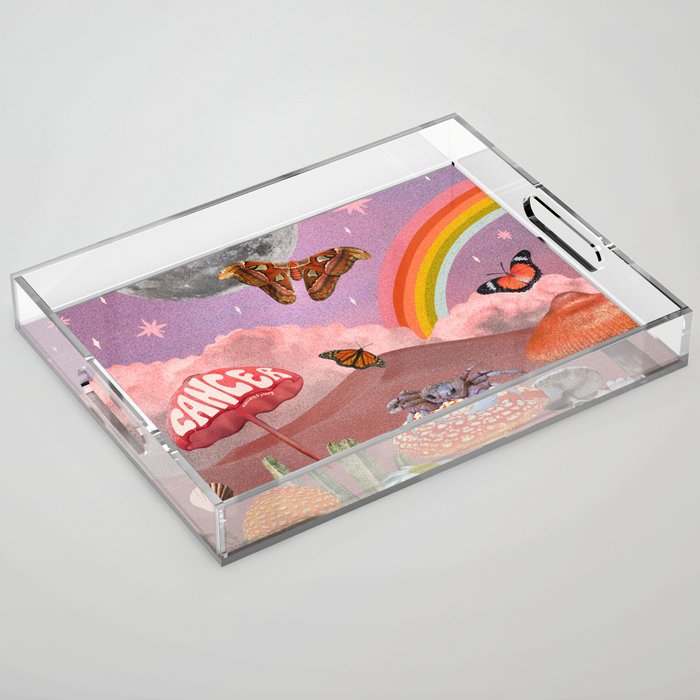 Cancer Zodiac Collage Acrylic Tray Gallery Image 1