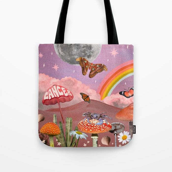 Cancer Zodiac Collage Tote Bag Gallery Image 1