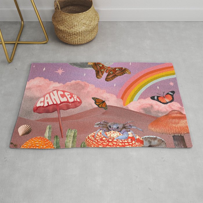 Cancer Zodiac Collage Rug Gallery Image 1