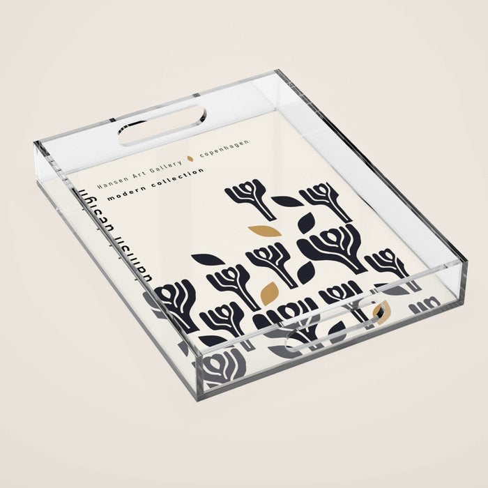 Danish Design Modern Collection Art Acrylic Tray Gallery Image 1