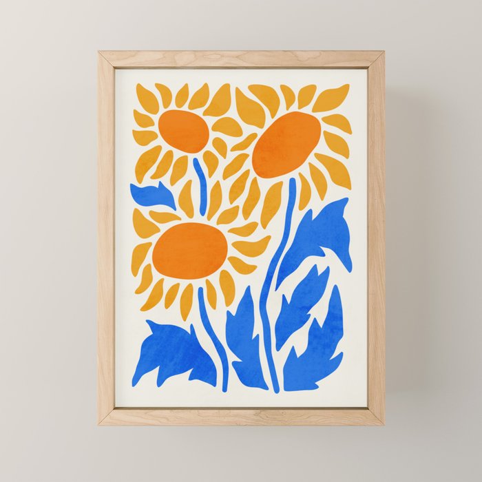 FOLIAGE 002: Sunflower | Flower Market Mini Art Print Gallery Image 1
