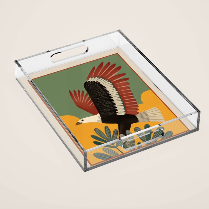 Bald Eagle in Flight Acrylic Tray Gallery Image 1