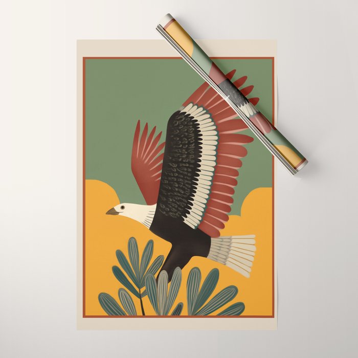 Bald Eagle in Flight Wrapping Paper Gallery Image 1