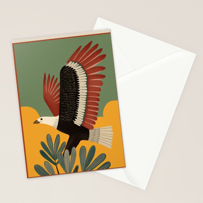 Bald Eagle in Flight Stationery Card Gallery Image 2