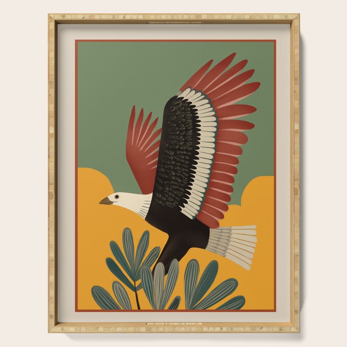 Bald Eagle in Flight Serving Tray Gallery Image 1