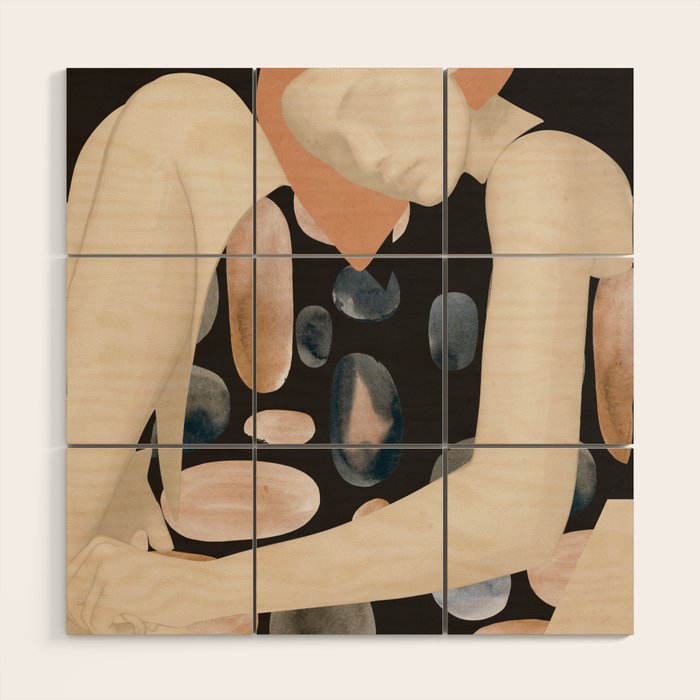 Abstract Art Female Figure 31 Wood Wall Art Gallery Image 1