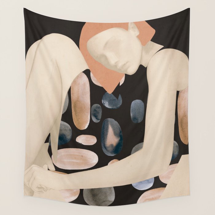 Abstract Art Female Figure 31 Wall Tapestry Gallery Image 1