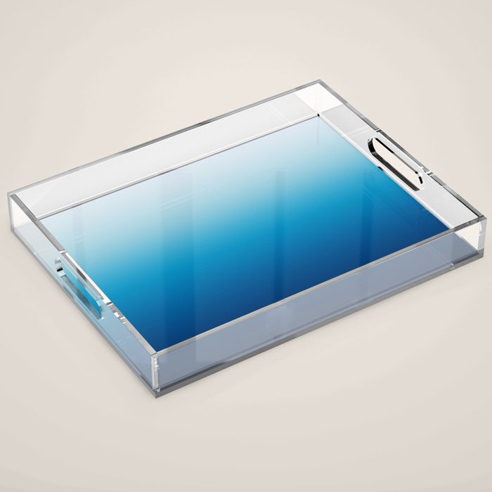 Sky and Ocean Blue Ombre Acrylic Tray Gallery Image 1