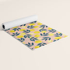 Lemon Goodness, Botanical Nature Forest Illustration, Bohemian Blush Colorful Painting Yoga Mat Gallery Image 2