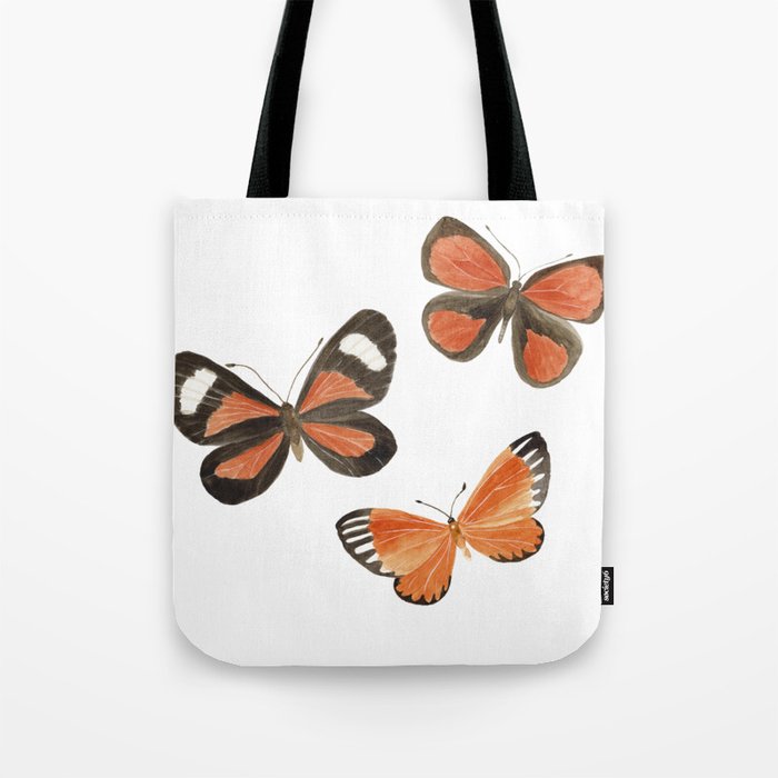 Orange Butterflies Tote Bag Gallery Image 1