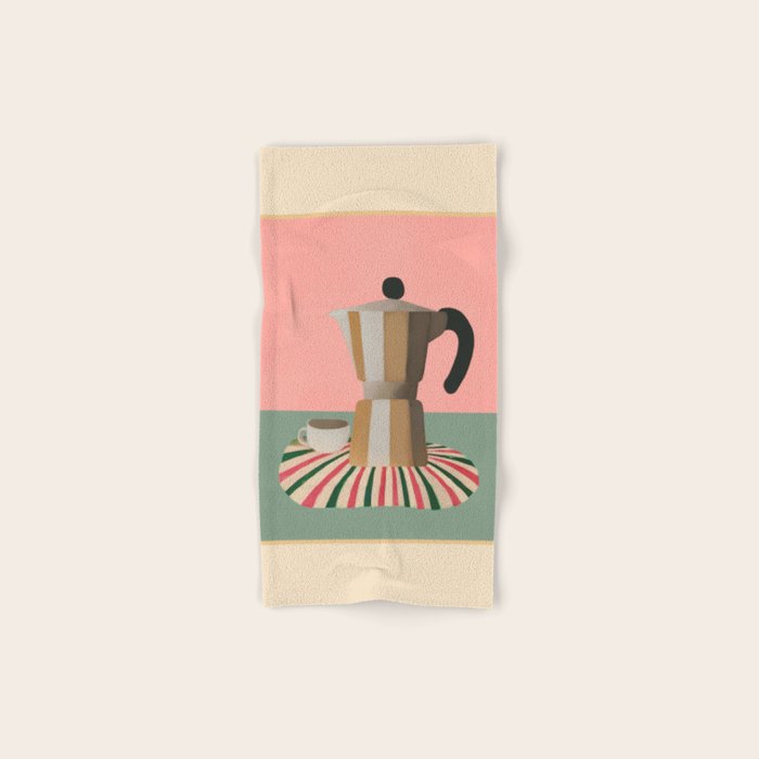 Moka Pot Still Life Bath Towel Gallery Image 1