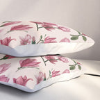 Pink Magnolia Blossoms Pillow Sham Gallery Image 3