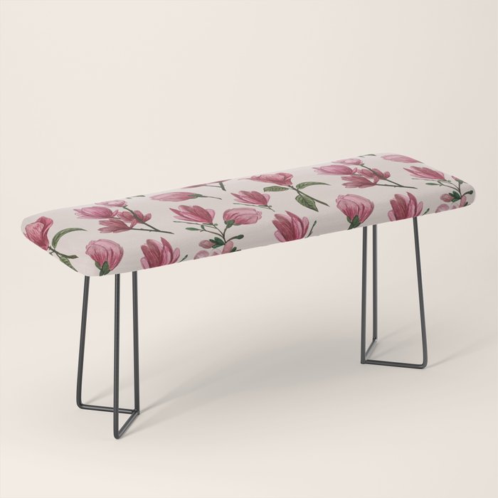 Pink Magnolia Blossoms Bench Gallery Image 1