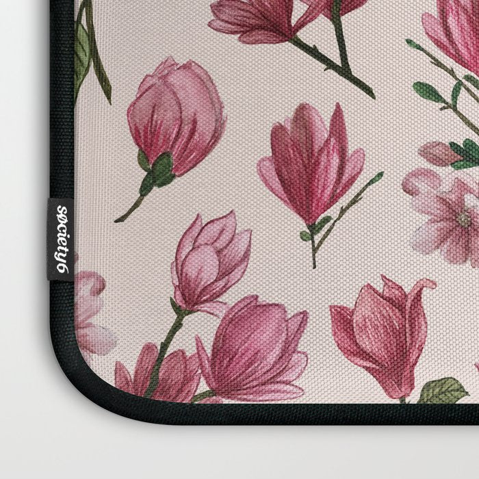 Pink Magnolia Blossoms Laptop Sleeve Gallery Image 3