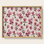 Pink Magnolia Blossoms Serving Tray Gallery Image 1