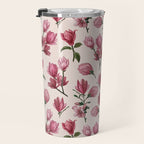 Pink Magnolia Blossoms Travel Mug Gallery Image 3