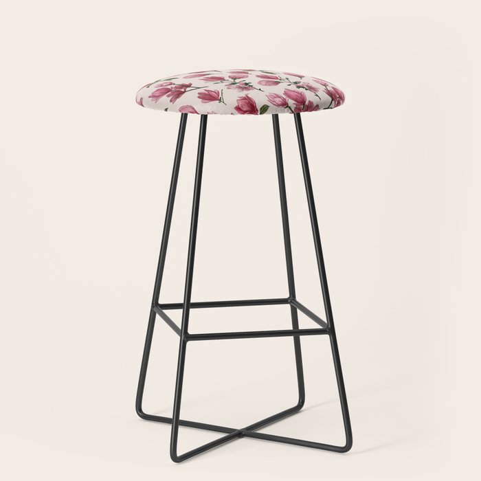 Pink Magnolia Blossoms Stool Gallery Image 1
