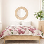 Pink Magnolia Blossoms Duvet Cover Gallery Image 3