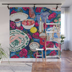Friendsgiving Floral Tablescape Painting Wall Mural Gallery Image 1
